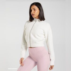 Whitney Simmons gymshark eyelash knit jacket